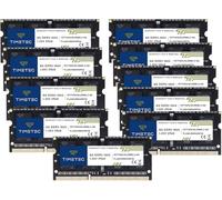 Timetec 80GB Kit (10x8GB) DDR3L / DDR3 1600 MHz (DDR3L-1600) PC3L-12800 / PC3-12800 sin ECC sin búfer 1.35 V/1.5 V CL11 2Rx8 204 Pines SODIMM Memoria RAM para computadora portátil