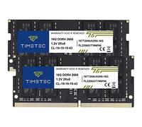 Timetec Advanced 32GB Kit(2x16GB) DDR4 2666 MHz (PC4-2666V) PC4-21300 SODIMM - Sin ECC, sin búfer, 260 Pines, 1,2V CL19, módulo de Memoria para portátiles, Mini PC y Ordenadores Todo en uno.