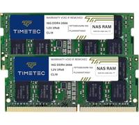 Timetec DDR4-2666 - Kit de 32 GB (2 x 16 GB) de repuesto para Synology D4ECSO-2666-16G DDR4 ECC sin búfer SODIMM 2666MHz PC4-21300 260 Pin 1.2V CL19 Dual Rank 2Rx8 Memory RAM Upgrade (D4ECSO-26666)