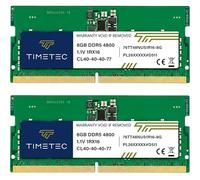 Timetec Kit de 16 GB (2 x 8 GB) DDR5 4800 MHz PC5-38400 sin búfer sin ECC 1.1 V CL40 1Rx16 de rango único de 262 pines SODIMM para portátil (kit de 16 GB (2 x 8 GB))