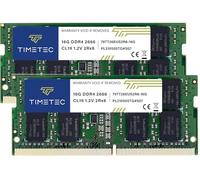 Timetec Kit de 32 GB (2 x 16 GB) DDR4 2666 MHz PC4-21300 ECC UDIMM 1.2 V CL19 2Rx8 de doble rango 260 pines SODIMM módulo de actualización (kit de 32 GB (2 x 16 GB))