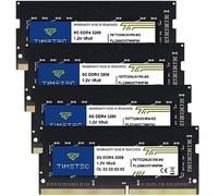 Timetec Kit de 32 GB (4 x 8 GB) DDR4 3200 MHz (o 2933 MHz o 2666 MHz) PC4-25600 sin ECC sin búfer de 1,2 V CL22 1Rx8 de rango único de 260 pines SODIMM para ordenador portátil portátil PC memoria RAM