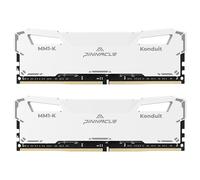 Timetec Pinnacle Konduit 32GB Kit(2x16GB) DDR4 3200MHz PC4-25600 CL16-18-18-38 XMP2.0 Overclocking 1.35V Dual Rank Compatible para AMD e Intel Desktop Gaming PC Módulo de Memoria - Blanco