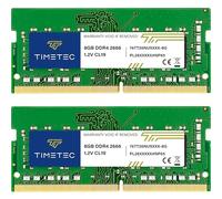 Timetec Premium 16GB Kit (2x8GB) DDR4 2666MHz PC4-21300 Sin ECC Sin búfer 1,2 V CL19 1Rx8 Rango único SODIMM de 260 Pines Actualización del módulo de Memoria RAM para computadora portátil PC portátil