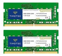 Timetec Premium 16GB Kit (2x8GB) DDR4 3200MHz (DDR4-3200) PC4-25600 No ECC Sin búfer 1.2V CL22 1Rx8 Single Rank 260 Pin SODIMM Compatible con AMD e Intel Gaming Laptop Notebook PC RAM