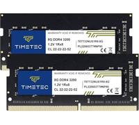 Timetec Premium 16GB Kit (2x8GB) DDR4 3200MHz (DDR4-3200) PC4-25600 No ECC Sin búfer 1.2V CL22 1Rx8 Single Rank 260 Pin SODIMM Compatible con AMD e Intel Gaming Laptop Notebook PC RAM