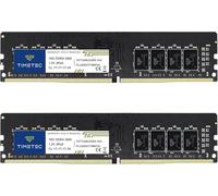 Timetec Premium 32GB Kit (2x16GB) DDR4 2400MHz PC4-19200 Non-ECC Unbuffered 1.2V CL17 2Rx8 Dual Rank 288 Pin UDIMM Computadora de Escritorio Memoria RAM Módulo Actualización
