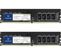 Timetec Premium 32GB Kit(2x16GB) DDR4 2666 MHz (PC4-2666V) PC4-21300 UDIMM - Sin ECC, sin búfer, 288 Pines, 1,2V CL19, Memoria RAM para Ordenadores de sobremesa.