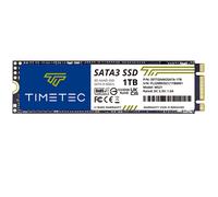 Timetec SSD de 1 TB 3D NAND QLC SATA III 6 Gb/s M.2 2280 NGFF Velocidad de lectura de hasta 550 MB/s Cach SLC Mejora del rendimiento Unidad de e