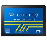 Timetec SSD 3D NAND TLC SATA III 6 Gb/s 2,5 pulgadas 7 mm (0,28") 200 TBW Velocidad de lectura Hasta 550 MB/s SLC Caché Performance Boost Unidad de estado sólido interno para PC (1TB)