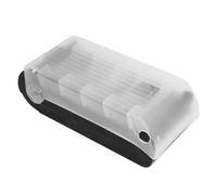 TimeTEX - Fichero de plástico resistente, A8, semitransparente con tapa retráctil, método de aprendizaje de 5 compartimentos, 20 x 9 x 6,5 cm, color: negro