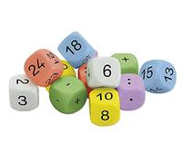 TimeTEX Juego de Dados de matemáticas (12 Piezas, 20 mm, en Caja)