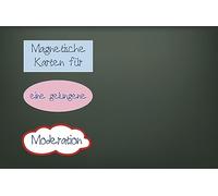 TimeTEX - Material de moderación magnético básico | Material educativo que se puede escribir y borrar, incluye formas: ovalado, rectángulo y nube | Contenido: juego básico de material de moderación