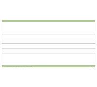 TimeTEX - Pizarra blanca magnética con líneas de notas de demostración | Se puede escribir y limpiar | Juego de 2 piezas, incluye plantilla para copiar A4