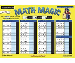 TimeTEX - Pizarra mágica "Matemáticas" - Inglés hasta 100 | Pizarra de cálculo con autocontrol para aprender lúdicamente de suma, resta y multiplicación | Contenido: espacio de números hasta 100