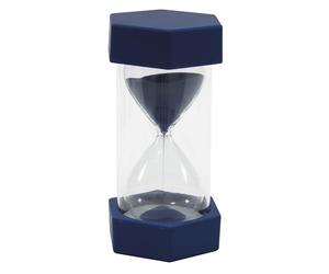 timetex Reloj de arena, 12 cm de altura, 6,5 cm de diámetro, 15 minutos, X, grande, color azul
