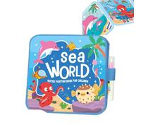 Timetome - Libro de pintura al agua reutilizable, libros mágicos de acuarela con bolígrafo, cuento de hadas, solo tienes que añadir agua, temas de animales y dinosaurios para aumentar el enfoque