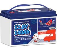Timeusb Batería de Litio LiFePO4 de 12V 140Ah,Protección Contra Bajas Temperaturas,100A BMS & Max.1792Wh Energía,Batería Litio de Ciclo Profundo para Caravana Sistema Solar Barco Hogar Camping