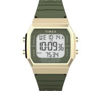 Timex Activity Tracker - Reloj unisex de 40 mm, pulsera en silicona negra, esfera digital, caja en color dorado TW5M60800