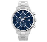 Timex Chicago Chronograph TW2W67900 - Reloj cronógrafo para Hombre con Correa de Acero Inoxidable y Esfera Azul, 45 mm