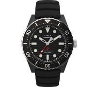 Timex Deep Water Reef esfera negra correa de goma reloj para hombre TW2Y02200