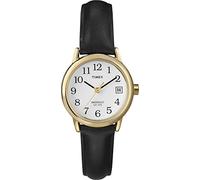 Timex Easy Reader - Reloj de 25mm para mujer, correa de cuero y fecha T2H341