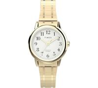 Timex Easy Reader - Reloj para mujer de 25 mm, pulsera extensible en acero inoxidable de color dorado, esfera blanca, caja en color dorado TW2W52400
