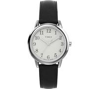 Timex Easy Reader - Reloj para mujer de 30 mm, pulsera negra, esfera rosa, caja en color plateado TW2W32500