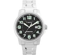 Timex Expedition Field - Reloj de 40 mm para hombre, de acero inoxidable, esfera negra, caja de acero IP TW4B31300