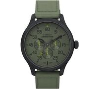 Timex Expedition Field - Reloj para hombre de 43 mm, pulsera verde, esfera verde, caja negra TW4B31000