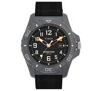Timex Expedition Freedive Ocean TW2V40500 - Reloj para Hombre, Correa de Tela reciclada Negra con Esfera Negra y Caja Gris, 46 mm
