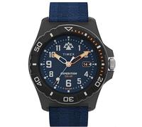Timex Expedition North Freedive Ocean - Reloj para hombre de 46 mm, correa azul, esfera azul y caja gris