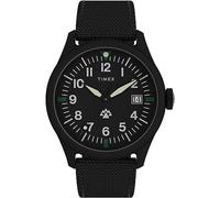 Timex Expedition North - Reloj de 43 mm para hombre, eco-friendly negro, correa de liberación rápida de dos piezas, esfera negra, caja negra TW2W23400