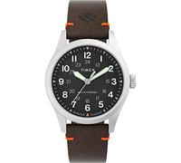 Timex Expedition North - Reloj mecánico de 36 mm para hombre, eco-friendly marrón, correa de liberación rápida de dos piezas, esfera negra, caja de acero inoxidable TW2V64200
