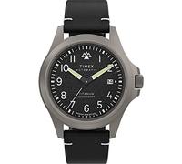 Timex Expedition North® TW2V54000 Reloj automático de Titanio de 41 mm con Correa de Cuero ecológico, Gris