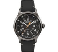 Timex Expedition - Reloj análogico para Hombre de cuarzo con correa de cuero, Negro (Negro)
