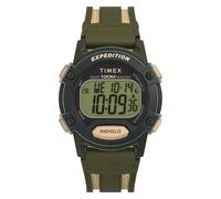 Timex Expedition - Reloj para hombre de 41 mm, CAT5, pulsera en piel verde, esfera digital, caja verde TW4B30300