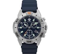 Timex Expedition - Reloj para Hombre de 42 mm, Correa de Silicona Azul, Esfera Azul, Caja en Acero IP TW2Y06900