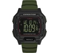 Timex Expedition Ridge TW4B34500 - Reloj Digital de Cuarzo para Hombre, Correa de Silicona Verde y Caja Negra, 43 mm