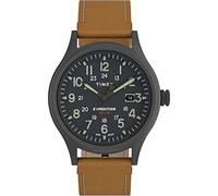 Timex Expedition® Scout Solar TW4B24700 - Reloj para hombre de 40 mm, caja de bronce, esfera gris, correa de cuero marrón claro