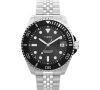 Timex Harborside Coast 40 mm Reloj para Hombre, Plata/Plata-Tono/Negro
