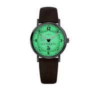 Timex Harry Potter Slytherin House TW2Y76400 - Reloj de cuarzo para hombre de 38 mm, correa de cuero marrón con esfera color crema y caja plateada
