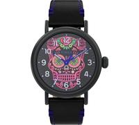 Timex Hombre Analógico Cuarzo Reloj Waterbury Standard Dia de los Muertos con Correa de Cuero