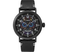 Timex Hombre Analógico Cuarzo Reloj Waterbury Standard Dia de los Muertos con Correa de Cuero