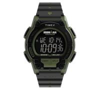 Timex Ironman Classic Reloj para Hombre, Correa de Resina Negra, Esfera Digital, Caja Verde, 42 mm, TW5M64900