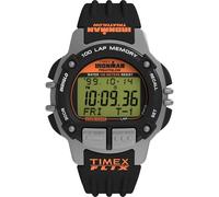 Timex Ironman Flix 100 Lap - Reloj para Hombre de 42 mm, Esfera Digital con Pantalla Negra y Caja Verde, Negro/Negro/Digital, 42 mm, Moderno