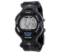 Timex Ironman - Reloj moderno vintage de 38 mm para hombre, correa negra, esfera digital, caja negra