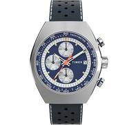 Timex Legacy Tonneau - Reloj para hombre de 42 mm, esfera azul de dos piezas, caja de acero inoxidable