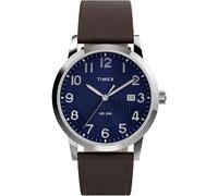 Timex Main Street - Reloj de Pulsera para Hombre (Esfera Azul, 38 mm), Color marrón
