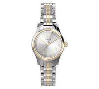 Timex Main Street Sport Chic - Reloj para Mujer, 26 mm, Pulsera de Dos Tonos, Esfera Plateada, Caja de Dos Tonos